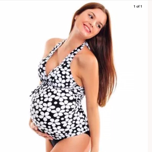 Octopus Beachwear Halter Neck Tankini Swim Top EU42 - Picture 1 of 12